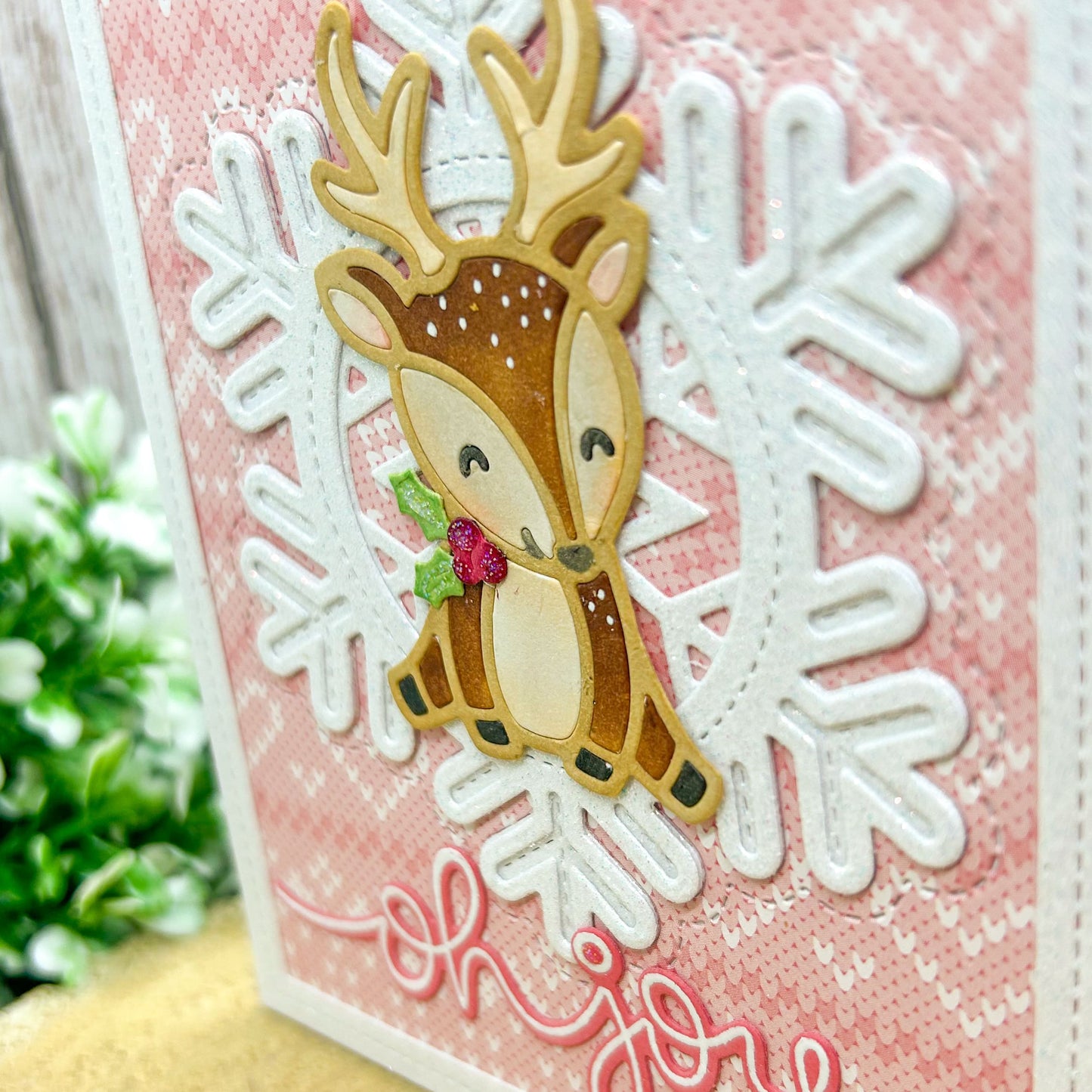 Reindeer Oh Joy Handmade Christmas Card-2