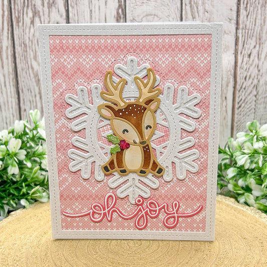 Reindeer Oh Joy Handmade Christmas Card