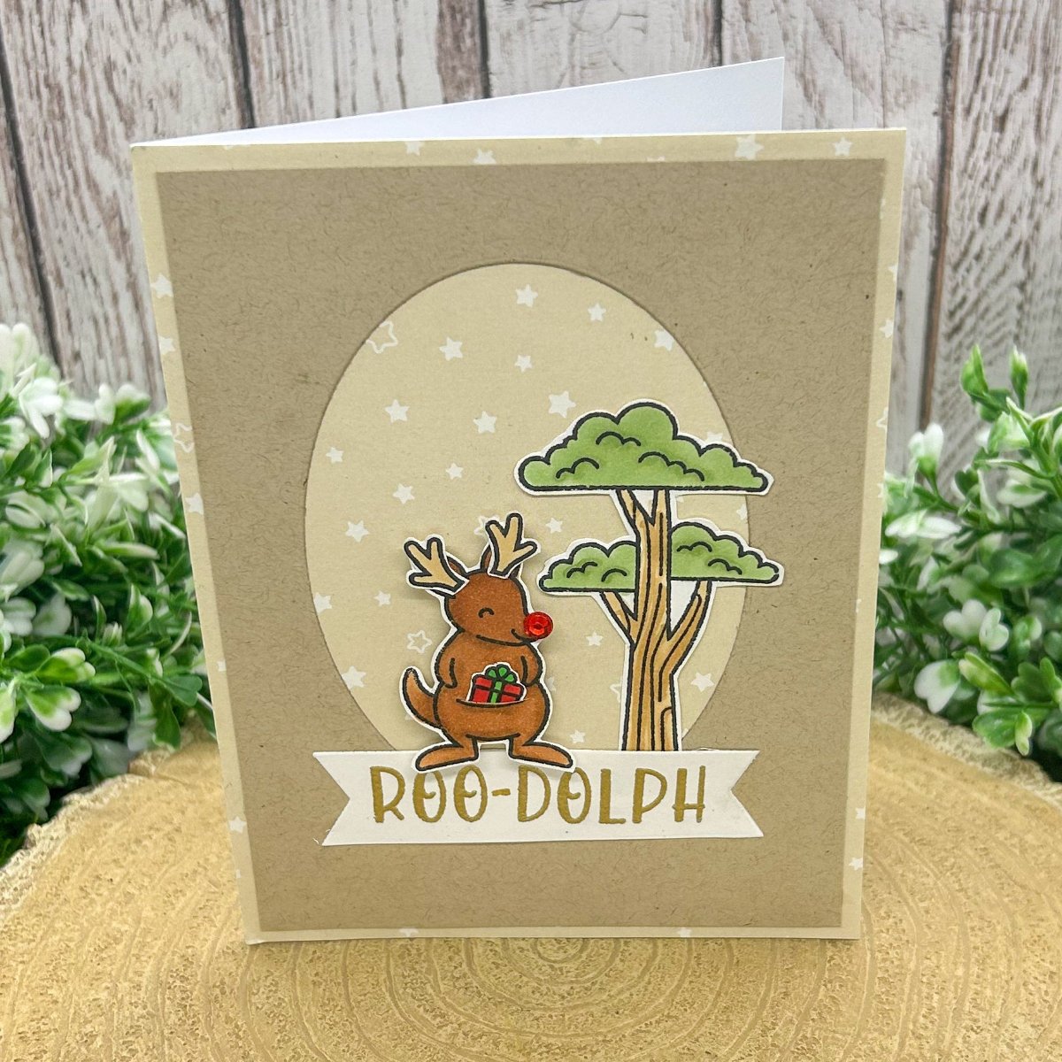 Roo-Dolph Handmade Christmas Card-1