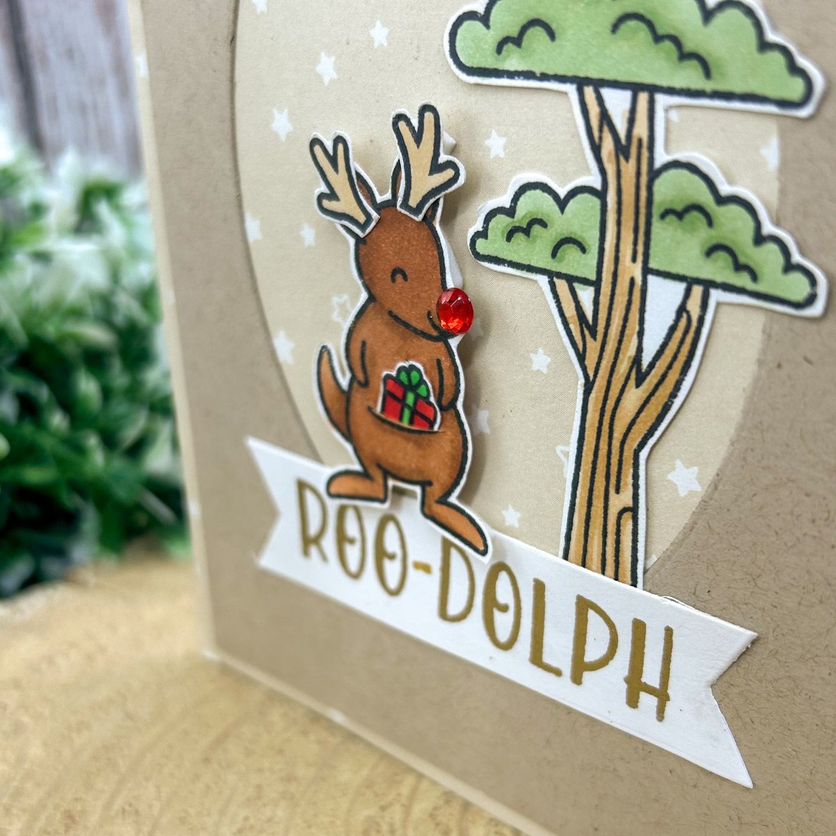 Roo-Dolph Handmade Christmas Card-2