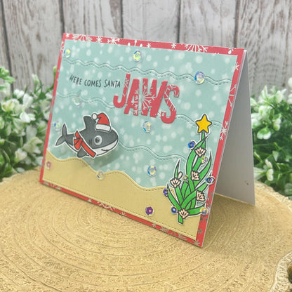 Santa-Jaws Handmade Christmas Card-1