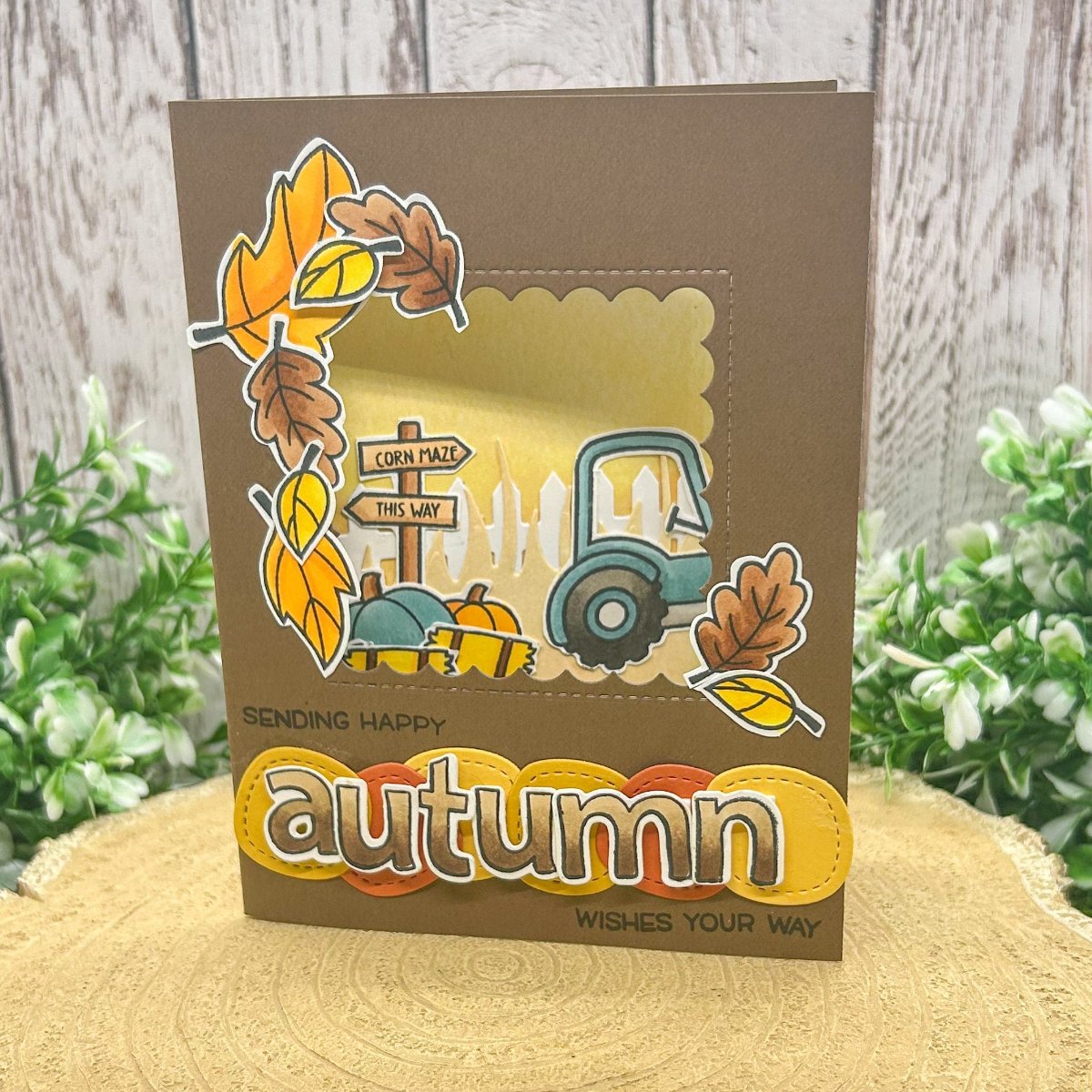 Sending Autumn Wishes Handmade Card