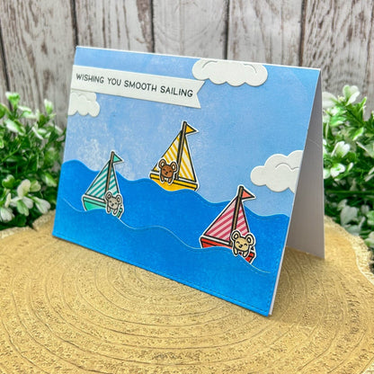 Smooth Sailing Mice Handmade Card-1