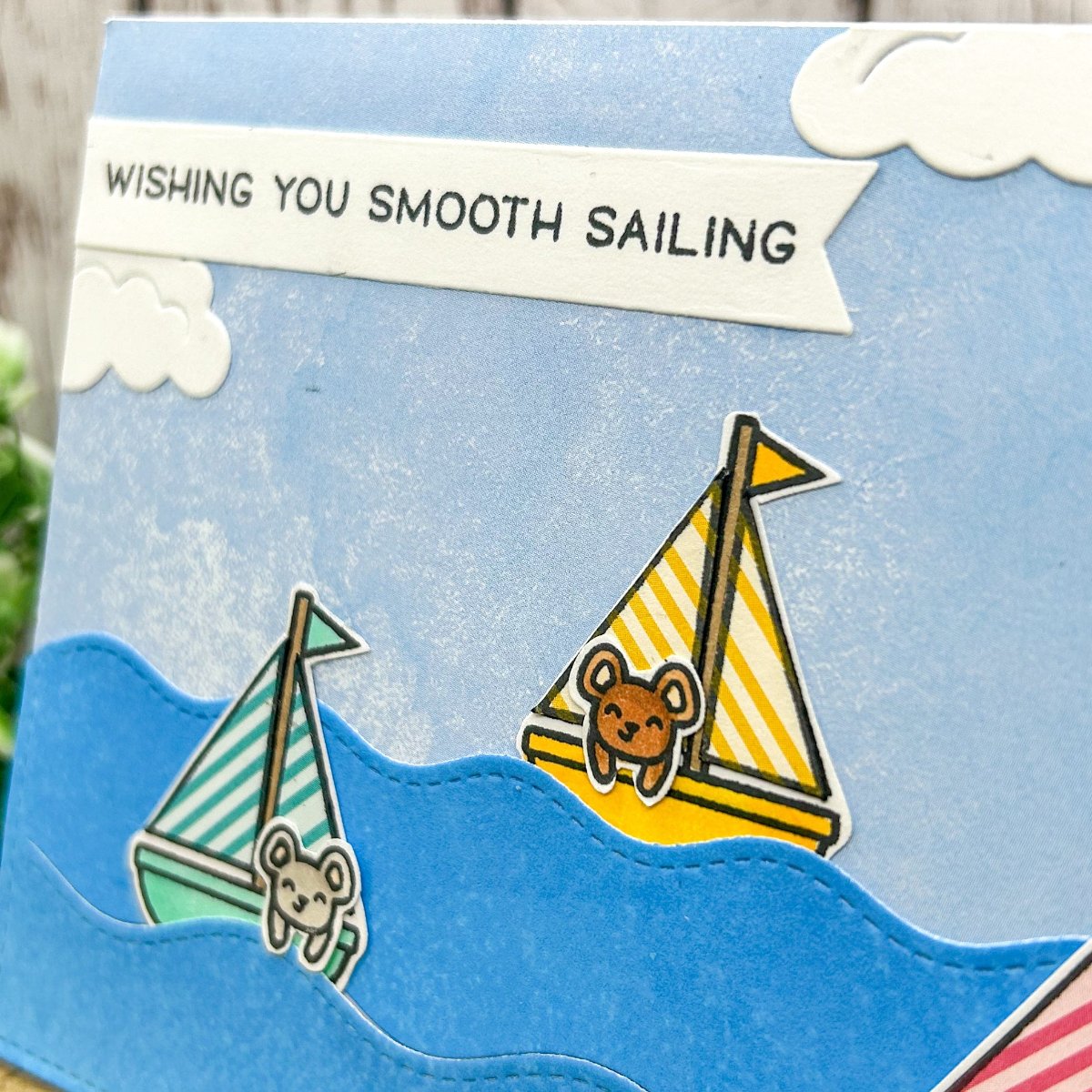 Smooth Sailing Mice Handmade Card-2