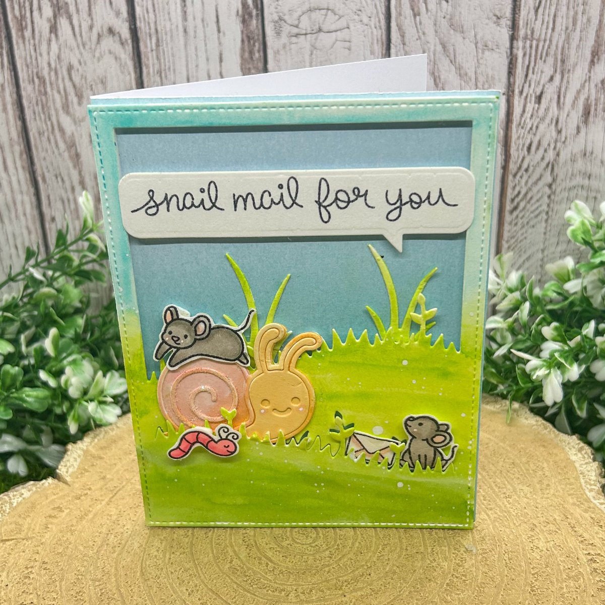 Snail Mail For You Handmade Card-1