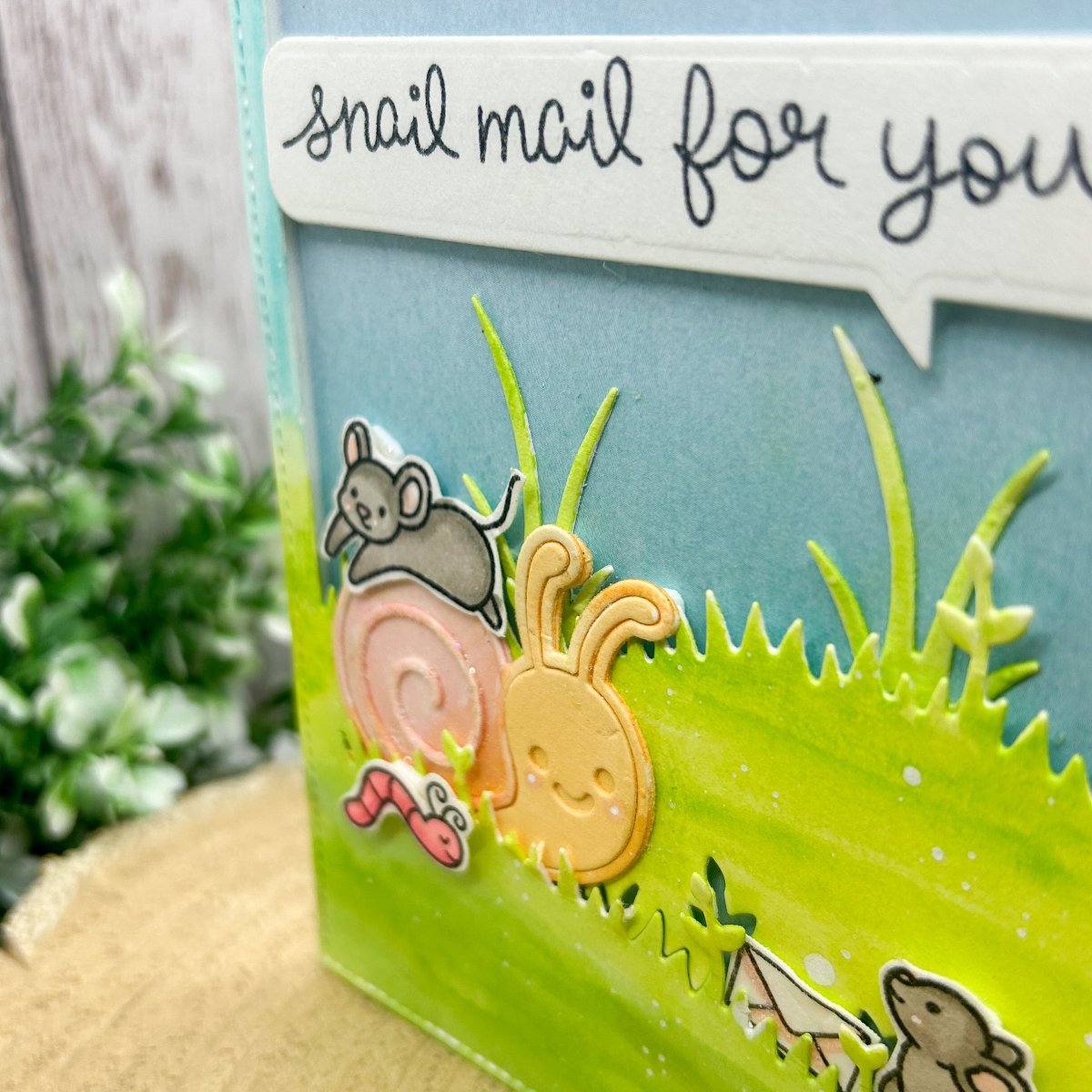 Snail Mail For You Handmade Card-2