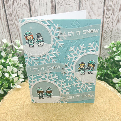 Snowflakes Let It Snow Handmade Christmas Card-1