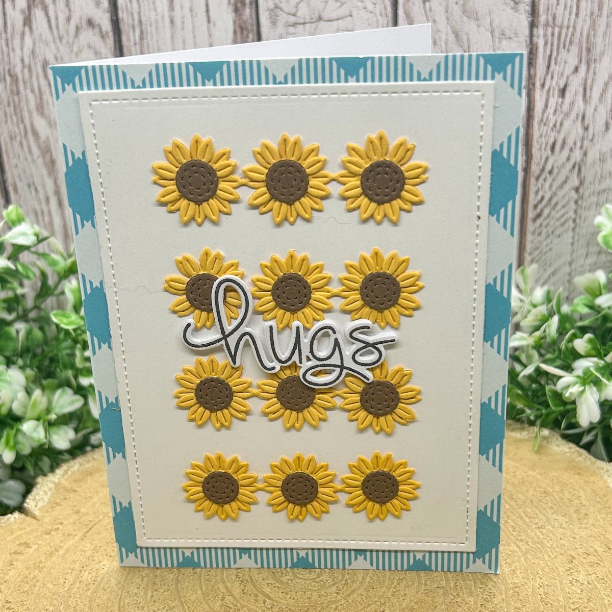 Sunflower Hugs Handmade Card-1