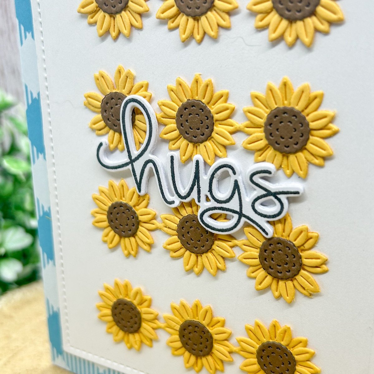 Sunflower Hugs Handmade Card-2