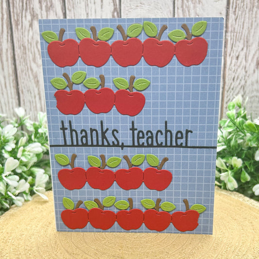 Teacher You're A Good Apple Handmade Thank You Card