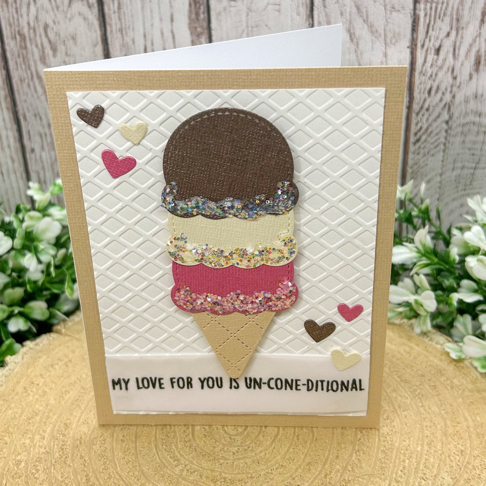 Un-cone-ditional Love Handmade Card-1