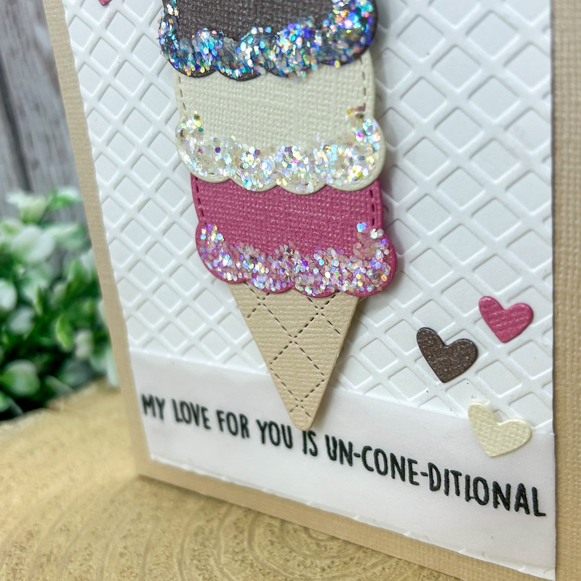 Un-cone-ditional Love Handmade Card-2