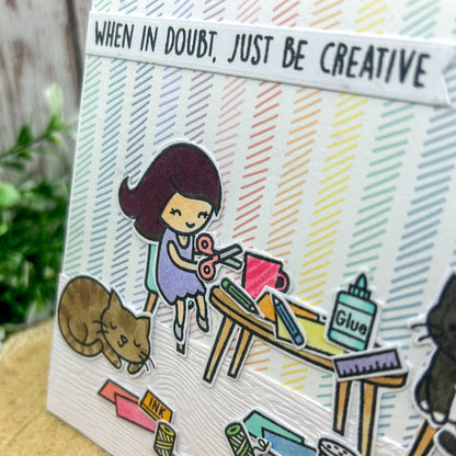 When In Doubt, Be Creative Handmade Card-2