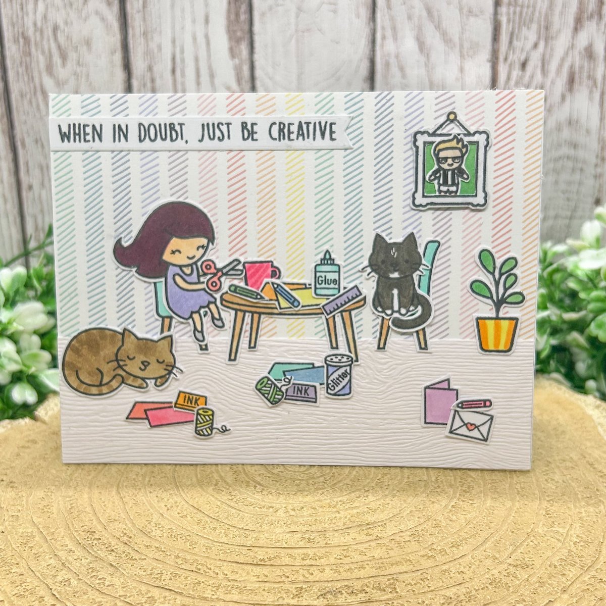 When In Doubt, Be Creative Handmade Card