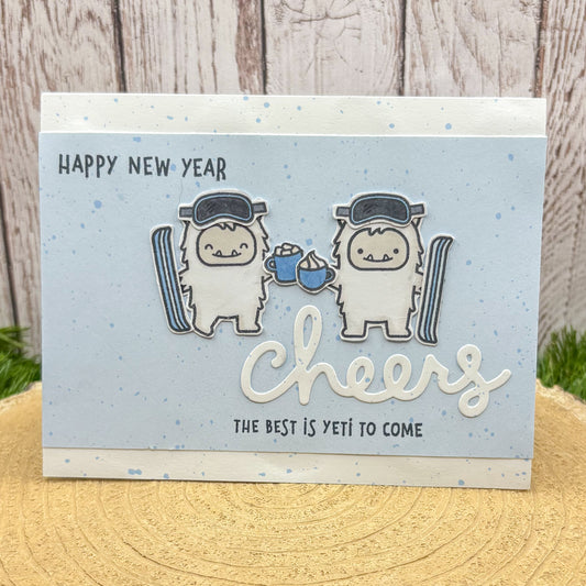 Winter Yeti's Handmade New Year Card