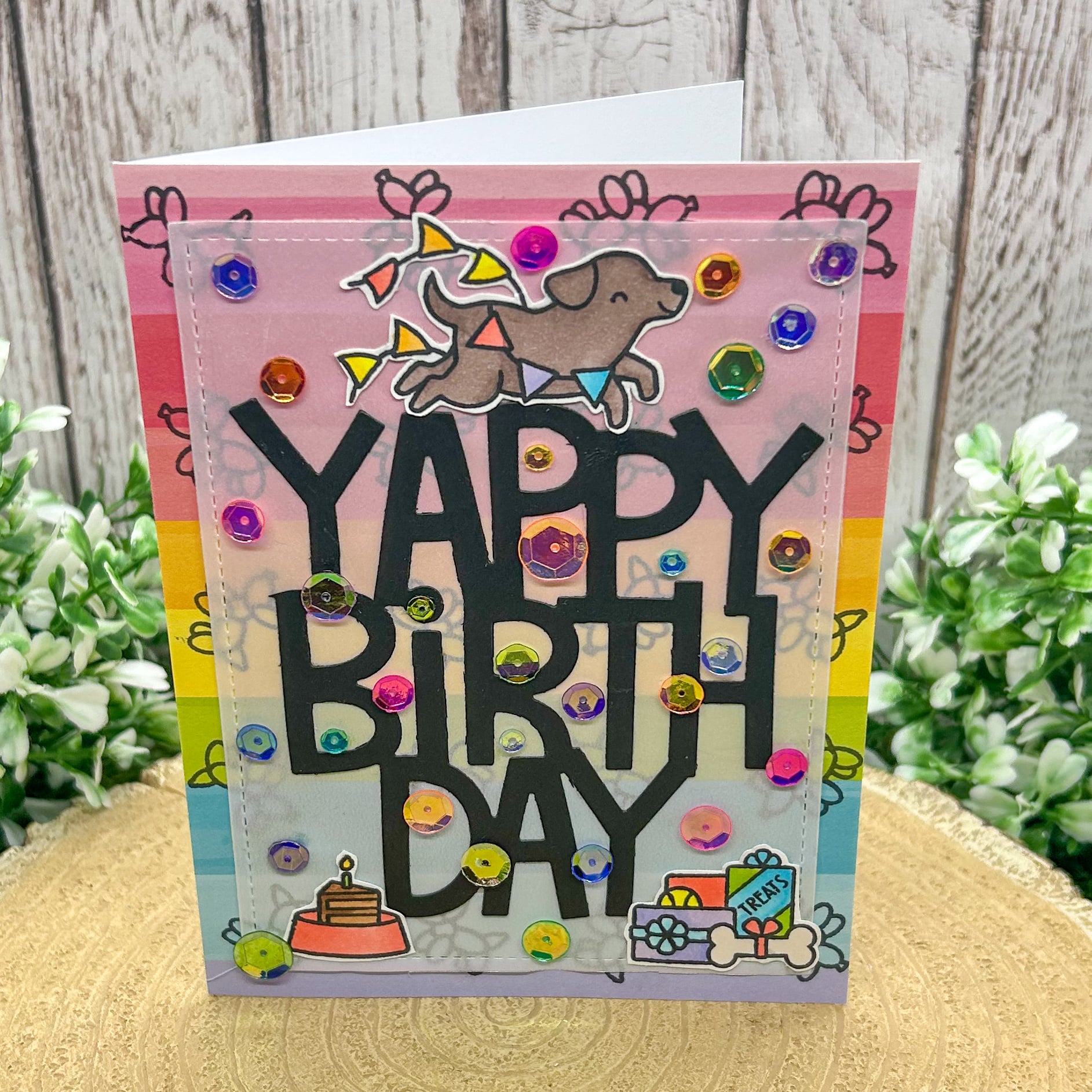 Yappy Birthday Dog Handmade Birthday Card-1