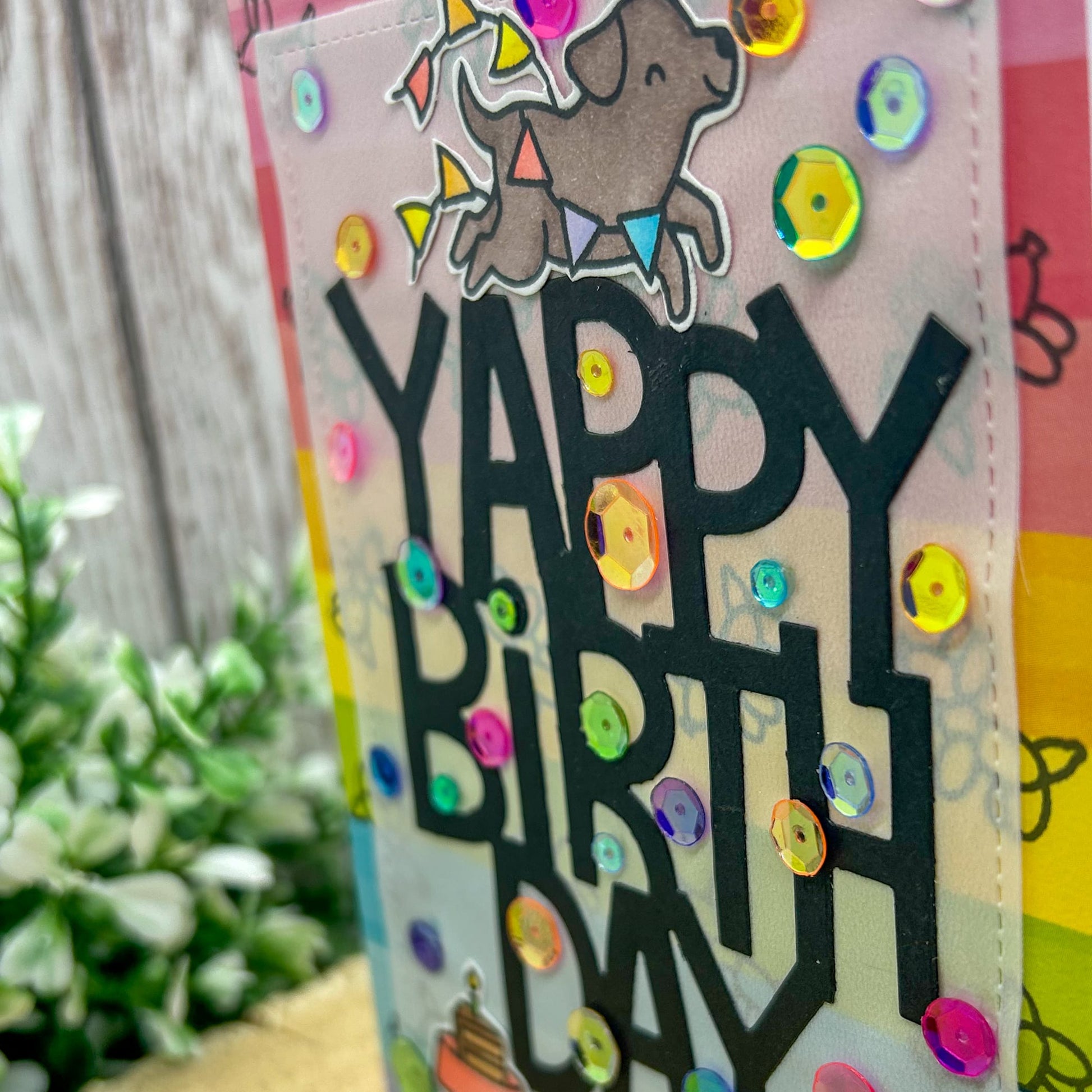 Yappy Birthday Dog Handmade Birthday Card-2