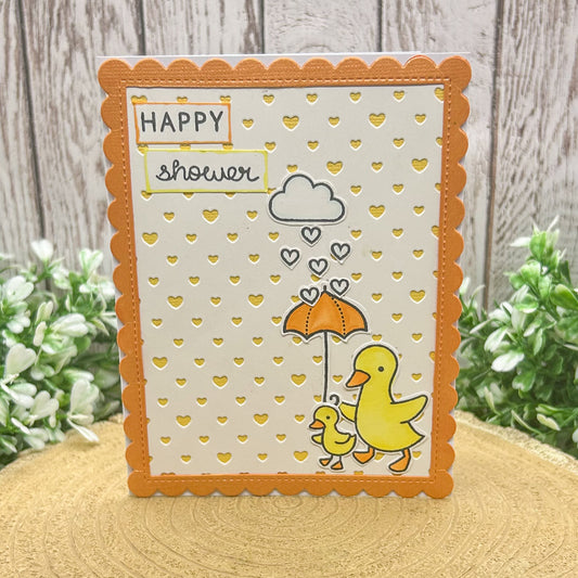 Yellow Chicks Handmade Baby Shower Card