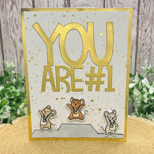 You Are No.1 Mice & Medals Handmade Card