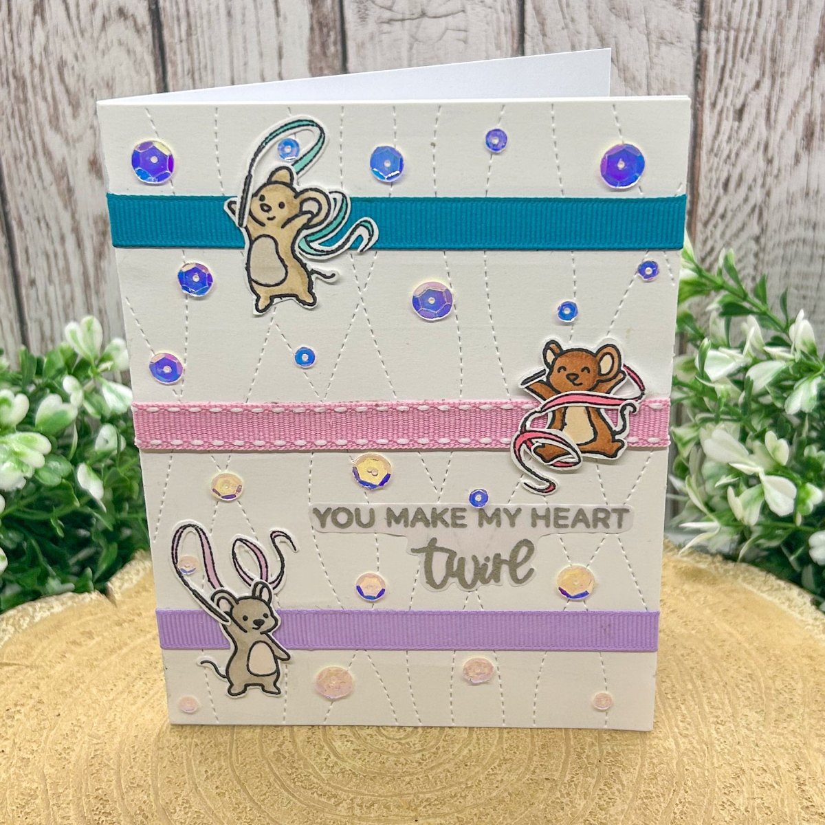 You Make My Heart Twirl Handmade Card-1