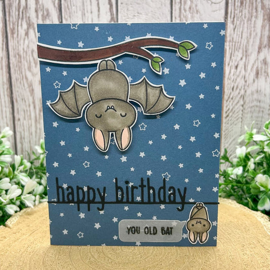 You Old Bat Handmade Birthday Card