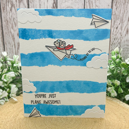 You're Plane Awesome Handmade Thank You Card