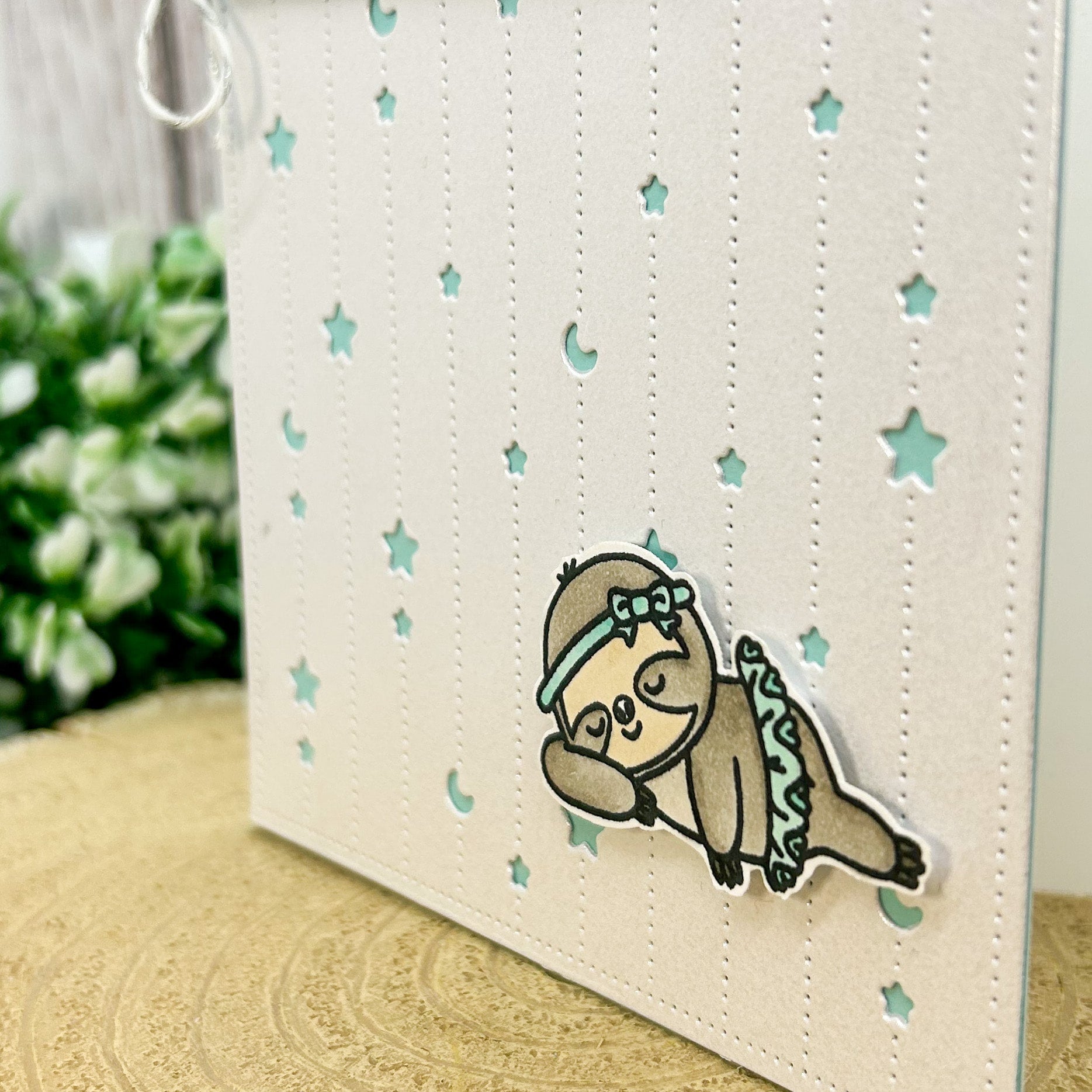 Ballerina Sloth Handmade Birthday Card-2